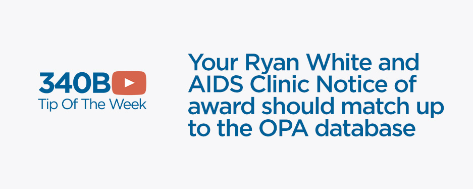 340B Tip of the Week - Ryan White and AIDs Clinic